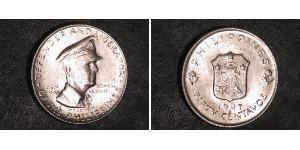 50 Centavo Filipinas Plata Douglas MacArthur (1880 - 1964) 