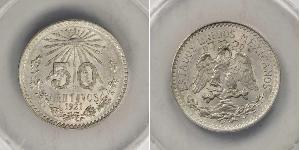 50 Centavo México (1867 - ) Plata 