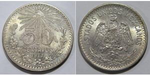 50 Centavo México (1867 - ) Plata 