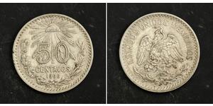 50 Centavo México (1867 - ) Plata 