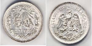 50 Centavo México (1867 - ) Plata 