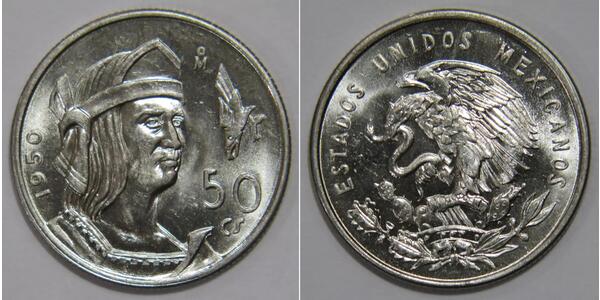 50 Centavo México (1867 - ) Plata 