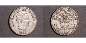 50 Centavo Republica de Colombia (1886 - ) Plata 