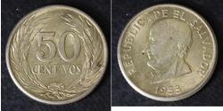 50 Centavo El Salvador Plata 
