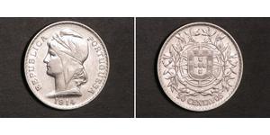 50 Centavo Erste Portugiesische Republik (1910 - 1926) Silber 