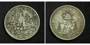 50 Centavo Mexiko Silber 