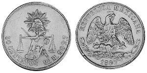 50 Centavo Mexiko Silber 