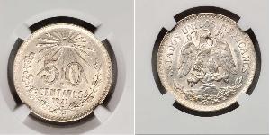 50 Centavo Mexiko (1867 - ) Silber 