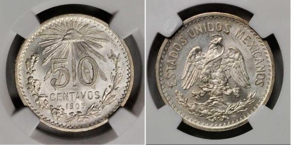 50 Centavo Mexiko (1867 - ) Silber 