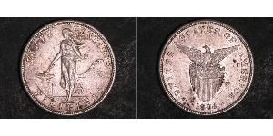 50 Centavo Philippinen Silber 