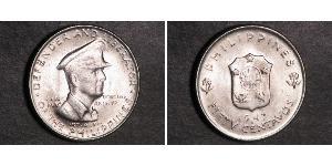 50 Centavo Philippinen Silber Douglas MacArthur (1880 - 1964) 