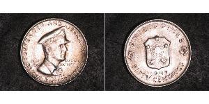 50 Centavo Philippinen Silber Douglas MacArthur (1880 - 1964) 