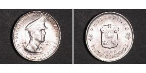 50 Centavo Philippinen Silber Douglas MacArthur (1880 - 1964) 