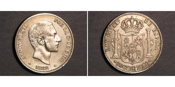 50 Centavo Philippinen Silber 