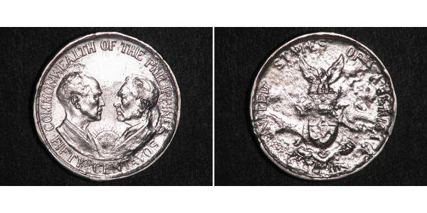 50 Centavo Philippinen Silber 