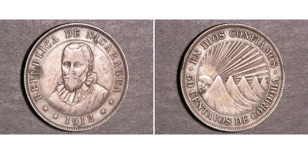50 Centavo Nicaragua Silver 