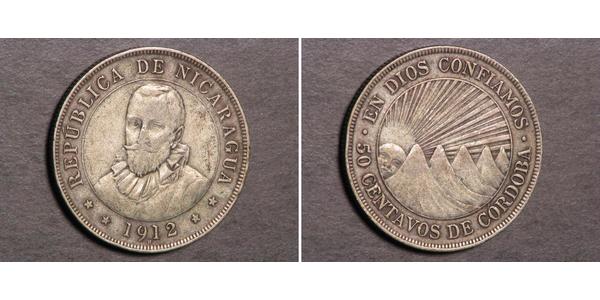 50 Centavo Nicaragua Silver 
