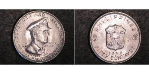 50 Centavo Philippines Silver Douglas MacArthur (1880 - 1964) 