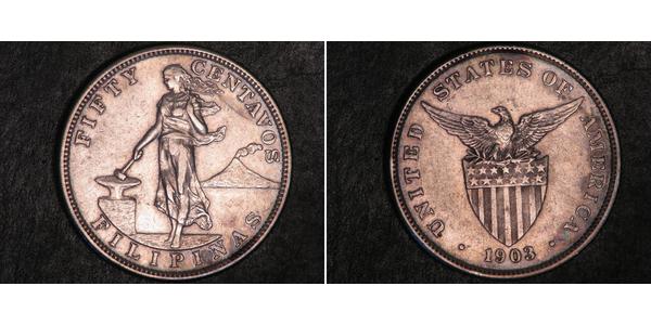 50 Centavo Philippines Silver 