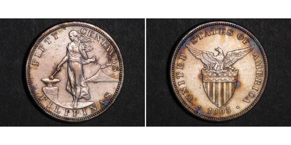 50 Centavo Philippines Silver 