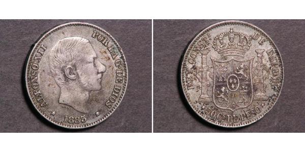 50 Centavo Philippines Silver 