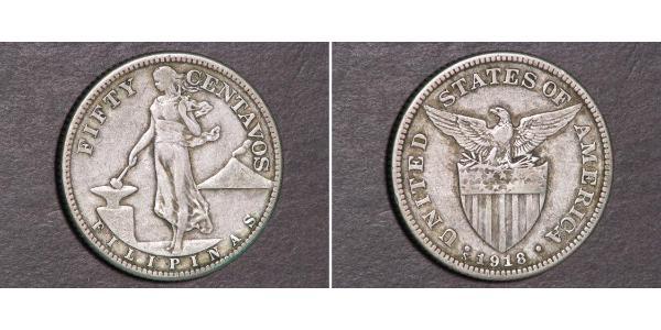 50 Centavo Philippines Silver 