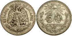 50 Centavo United Mexican States (1867 - ) Silver 