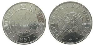 50 Centavo Bolivien (1825 - ) Stahl 