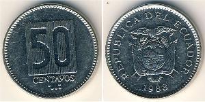 50 Centavo Ecuador Steel/Nickel 