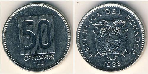 50 Centavo Ecuador Steel/镍 