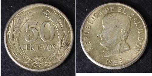 50 Centavo El Salvador 銀 