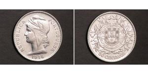 50 Centavo First Portuguese Republic (1910 - 1926) 銀 