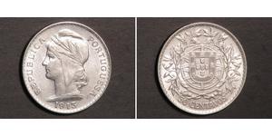 50 Centavo First Portuguese Republic (1910 - 1926) 銀 