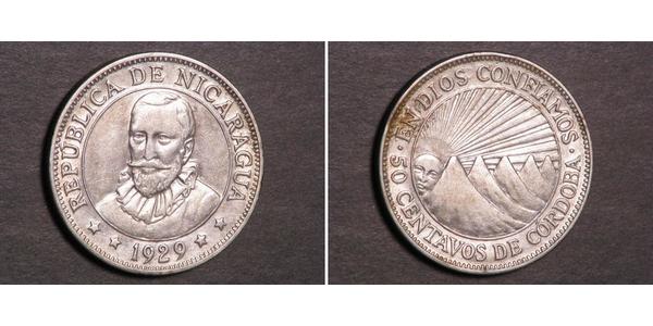 50 Centavo Nicaragua 銀 