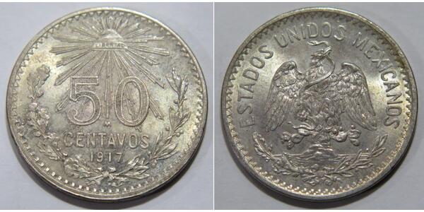 50 Centavo 墨西哥 銀 
