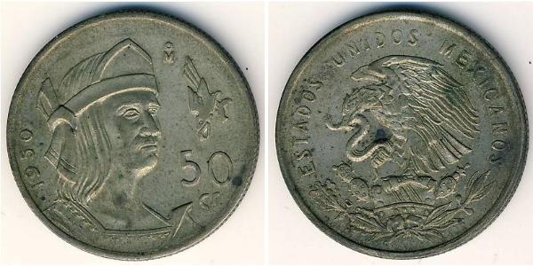 50 Centavo 墨西哥 銀 