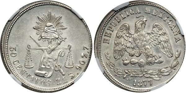 50 Centavo 墨西哥 銀 