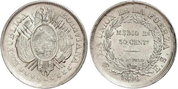50 Centavo 玻利維亞 銀 