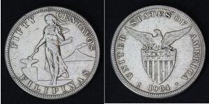 50 Centavo 菲律宾 銀 