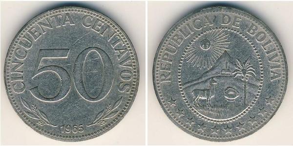 50 Centavo 玻利維亞 镍 