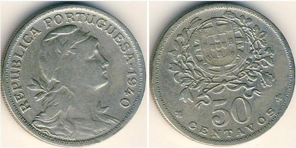 50 Centavo Second Portuguese Republic (1933 - 1974) 銅/镍 