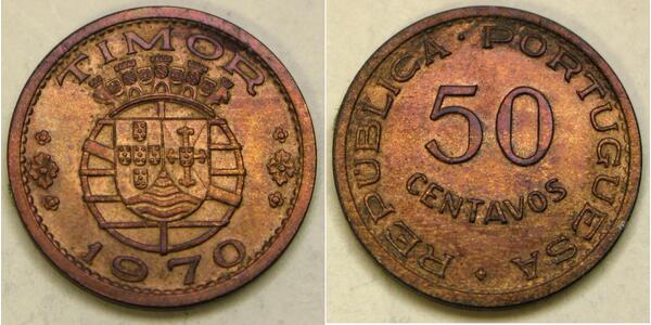 50 Centavo 东帝汶 / 葡萄牙 青铜 
