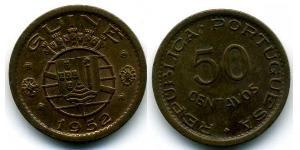 50 Centavo 葡屬幾內亞 (1474 - 1974) 青铜 