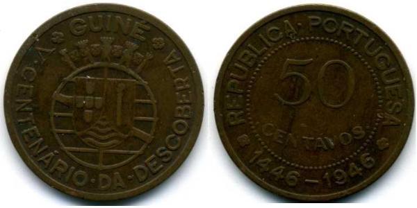 50 Centavo 葡屬幾內亞 (1474 - 1974) 青铜 