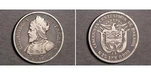 50 Centesimo Panama Argent Vasco Núñez de Balboa (1475 – 1519)