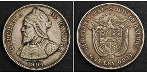 50 Centesimo Panama Argent Vasco Núñez de Balboa (1475 – 1519)