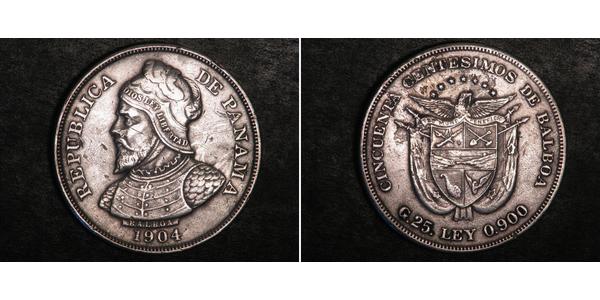 50 Centesimo Panama Argent Vasco Núñez de Balboa (1475 – 1519)