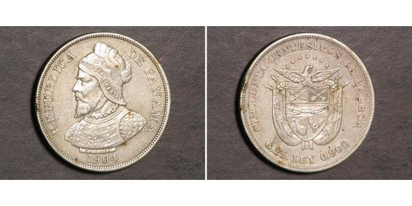 50 Centesimo Panama Argent Vasco Núñez de Balboa (1475 – 1519)