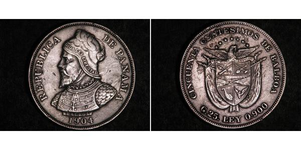 50 Centesimo Panama Argent Vasco Núñez de Balboa (1475 – 1519)