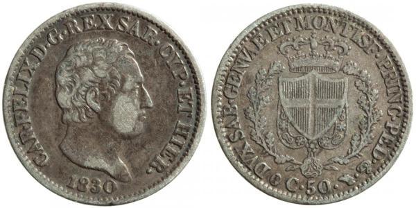 50 Centesimo Italia Argento 